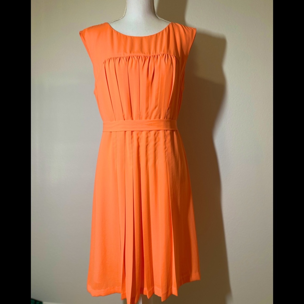 Ann Taylor LOFT Lined Sheath Dress Orange Size 12